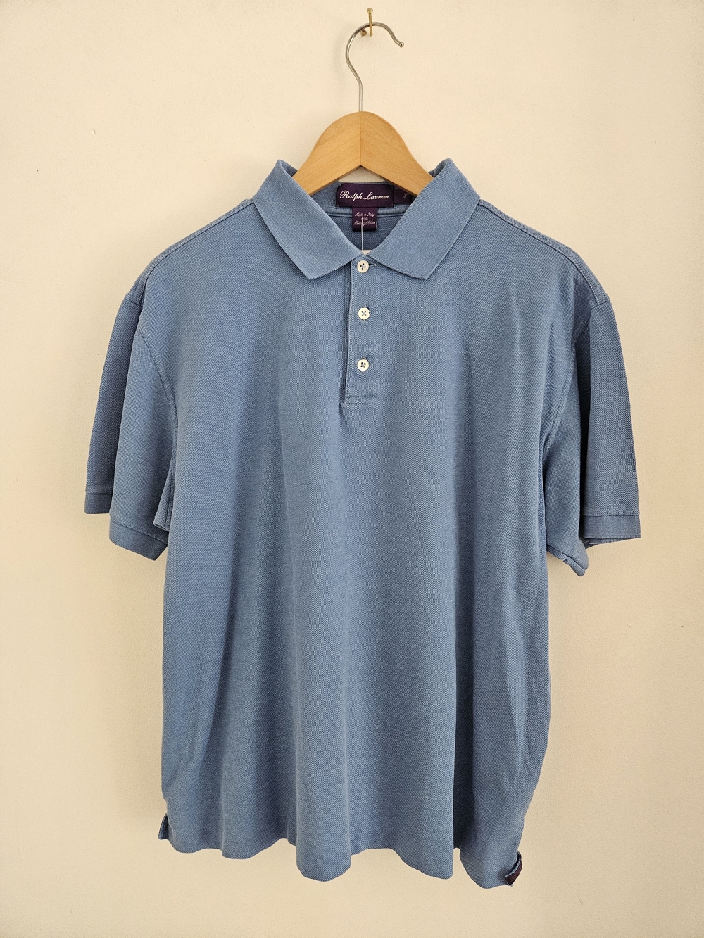 Ralph Lauren Purple Label Polo Shirt Mens Large Blue